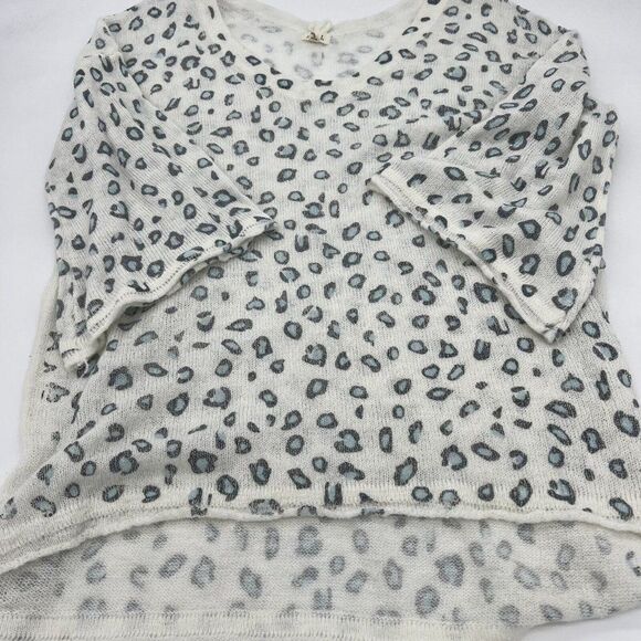 POL Leopard Sweater Wool Mohair blend women’s size large rolled hem - Picture 1 of 5